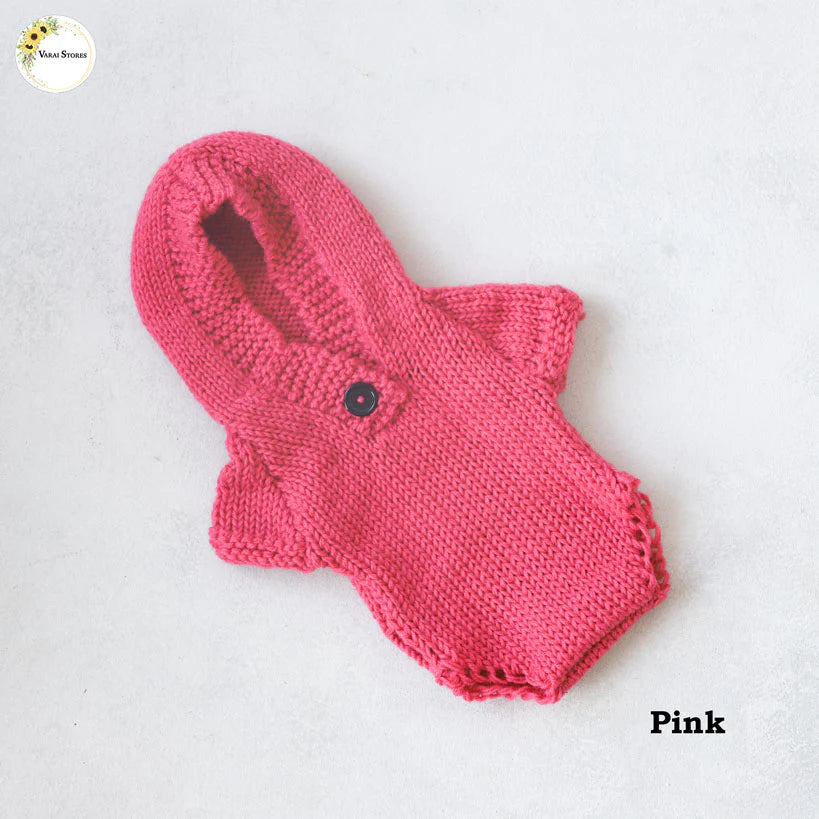 ROMPER WITH HOODIE (0 -2) MONTHS - PINK