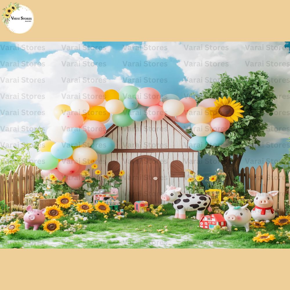 Farm House - Printed Baby Backdrop