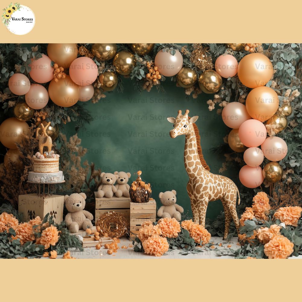 Safari Celebration - Printed Baby Backdrop