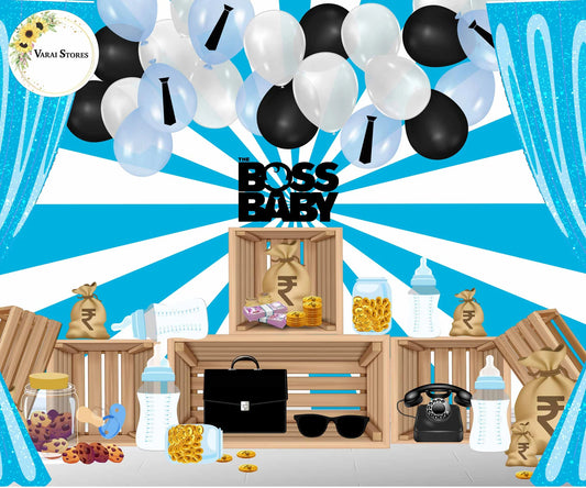Boss Baby Boy -  5×7 Feet Fabric Printed Backdrop
