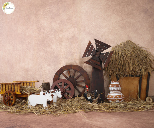 Pongal Type 2 - 5×7 Feet Fabric Printed Backdrop