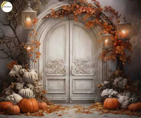 Boho Pumpkin Doorway - FABRIC (5X7) FEET