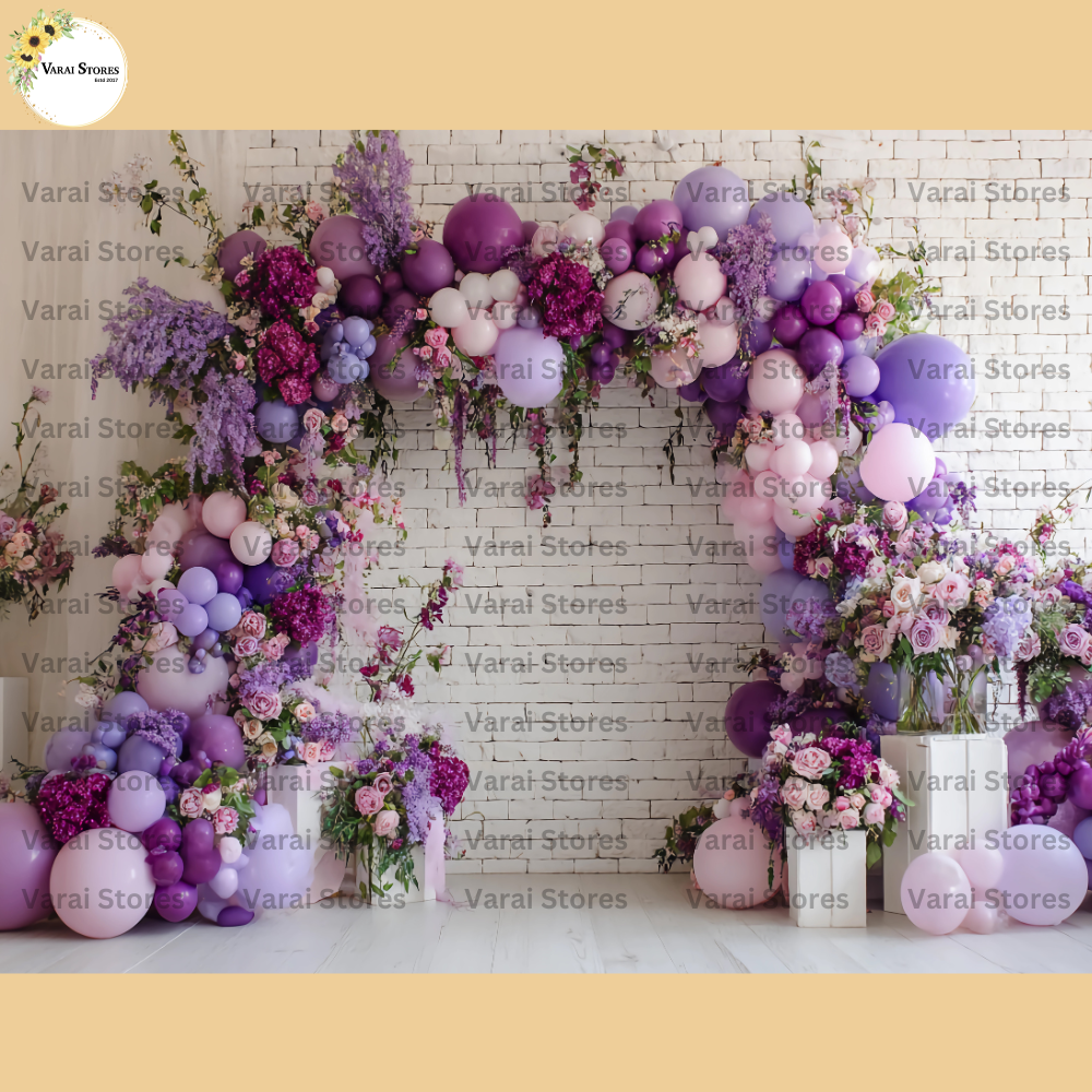 Lavender Arch - Printed Baby Backdrop
