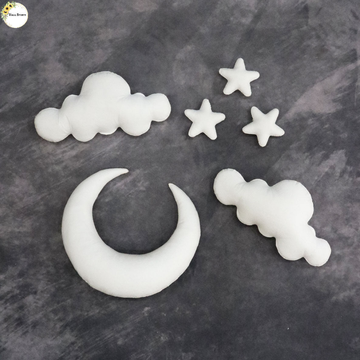 MOON AND CLOUDS SET - WHITE