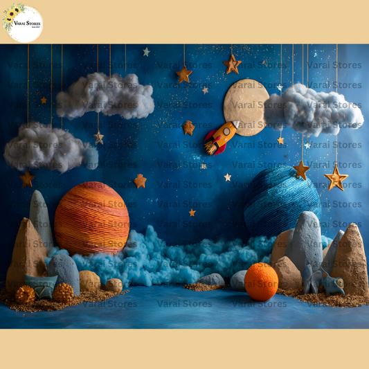 Stars and Plants - Printed Baby Backdrop