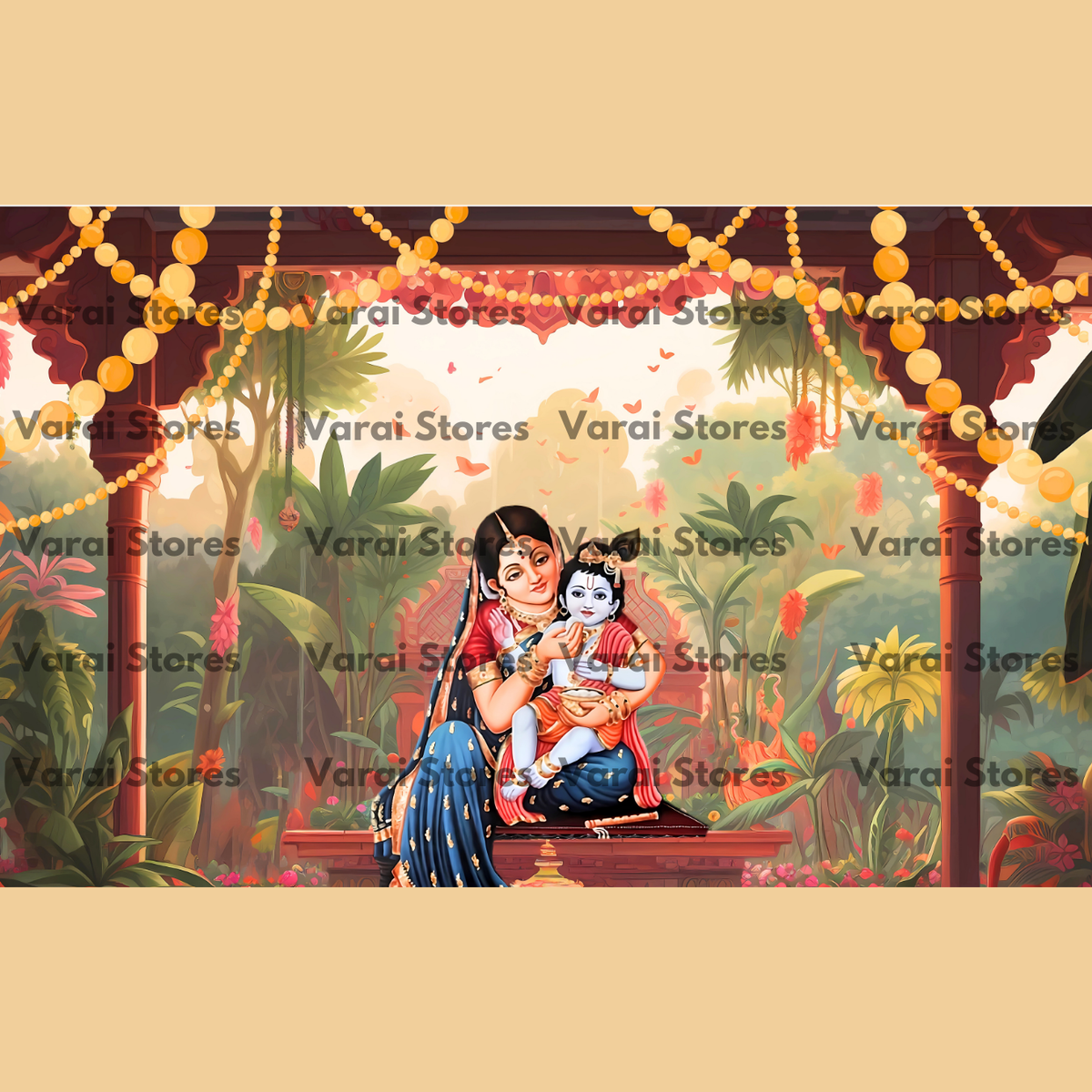 Annaprasana   -   Fabric Printed Backdrop (5x8) feet