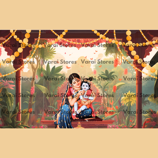Annaprasana   -   Fabric Printed Backdrop (5x8) feet