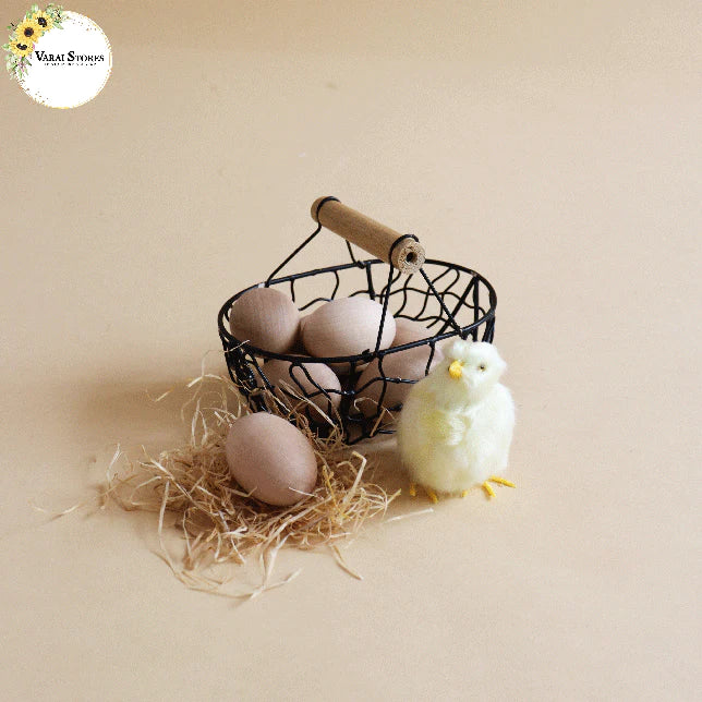 WOODEN EGG - SET OF 2