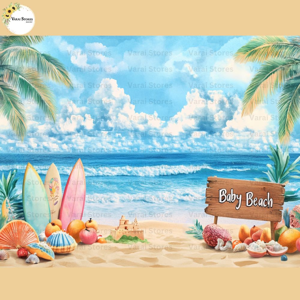 Baby Beach - Printed Baby Backdrop