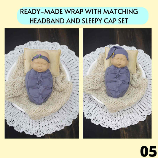 READY MADE WRAP - NEWBORN (GREY)