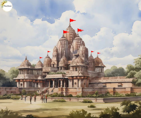 Ram Mandir - FABRIC (5X7) FEET