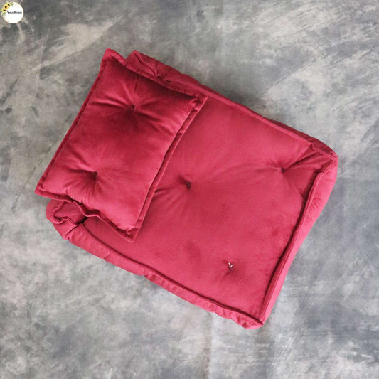 MATTRESS AND PILLOW SET MAROON