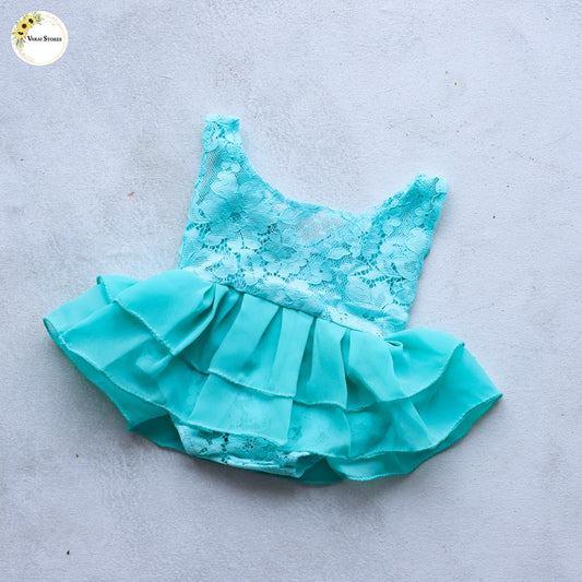 TIFFANY FROCK - (NEWBORN) BLUE