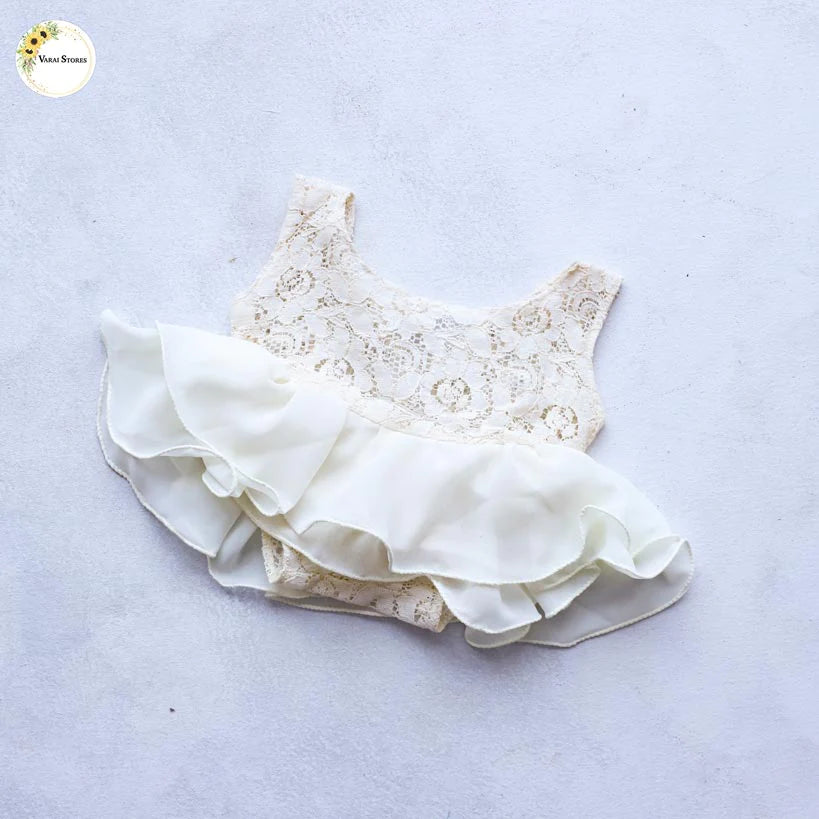 TIFFANY FROCK - (NEWBORN) CREAM