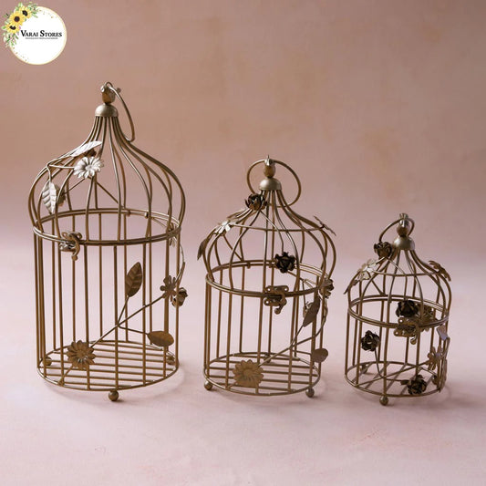 CAGE - SET OF 3  (TYPE 2  GOLD)