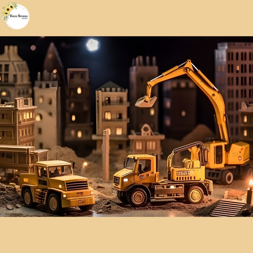 Construction Work  -  5×7 Feet Fabric Printed Backdrop