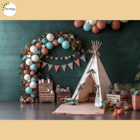 Birthday Tent - Printed Baby Backdrop