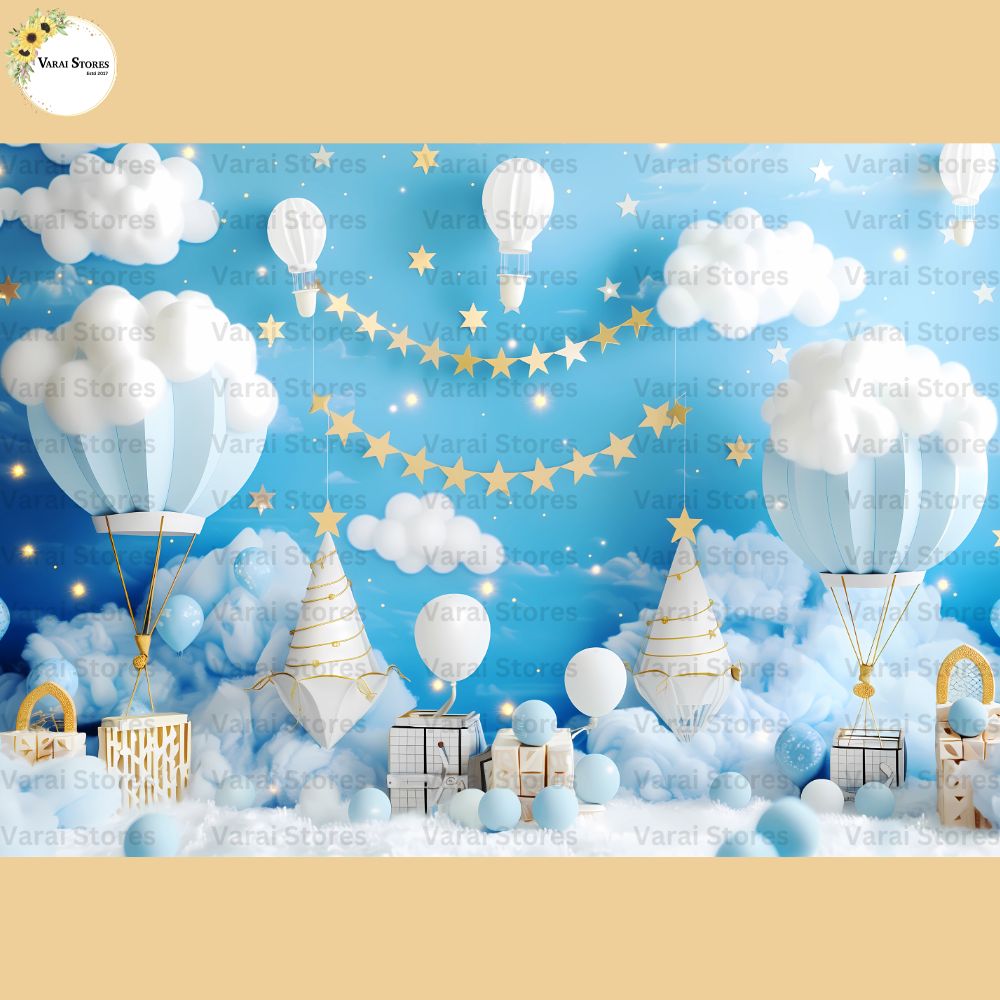 Parachute Cloud   -   Fabric Printed Backdrop (5x7) feet