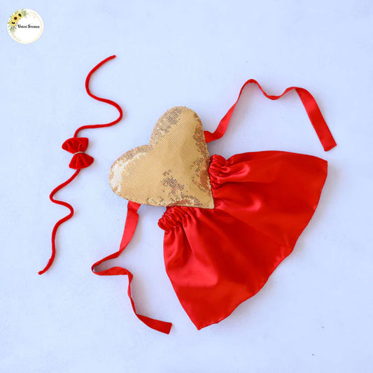 HEART FROCK OUTFIT - (9-12 MONTHS)